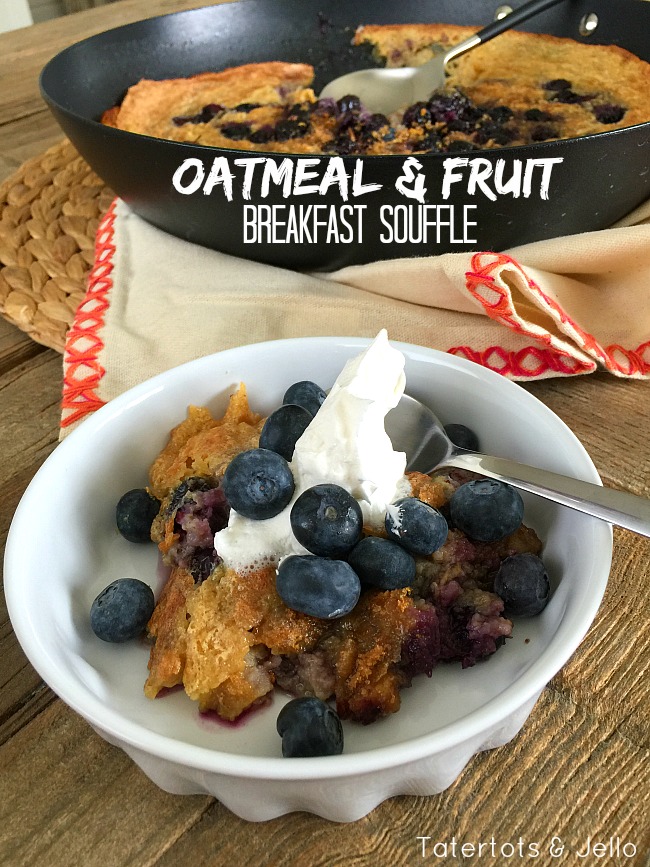 Oatmeal and fruit breakfast souffle 