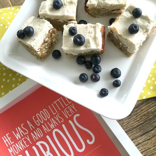 Curious George Frosted Banana Bars