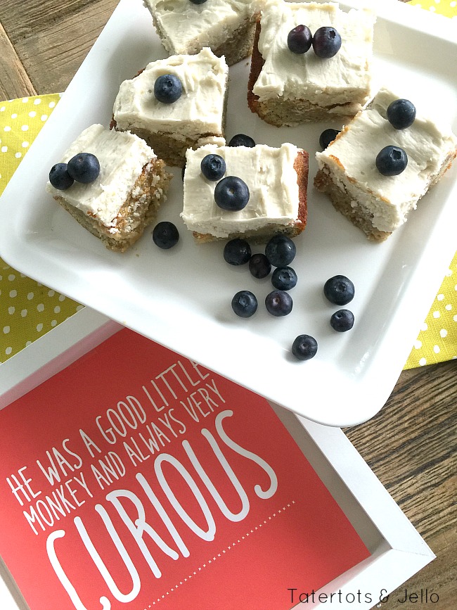 Curious George Frosted Banana Bars