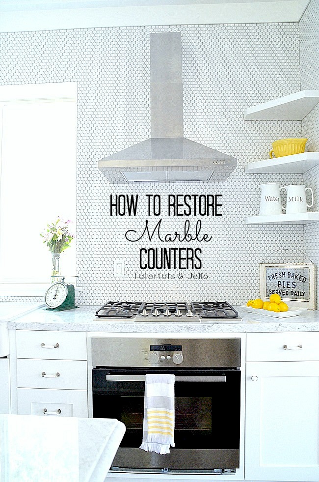 how to restore marble counters.