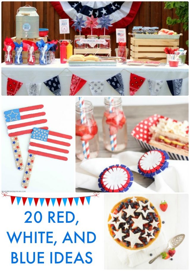 20 Red, White, and Blue Ideas - Diy home, party and decor ideas!