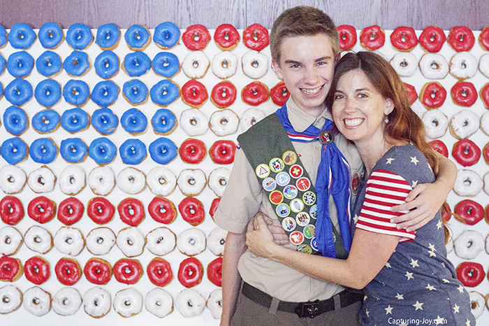 donut backdrop wall 