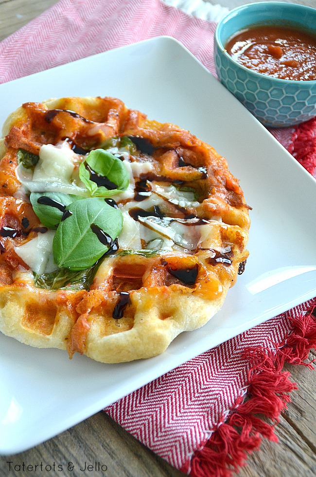 Margherita Pizza Waffle Idea 