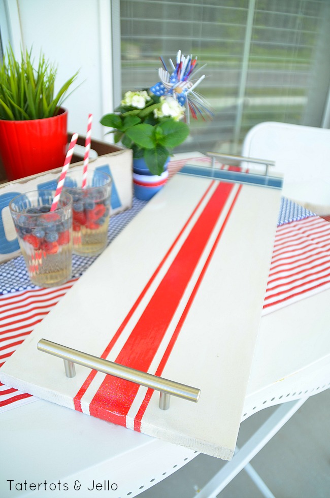 patriotic wood serving tray diy