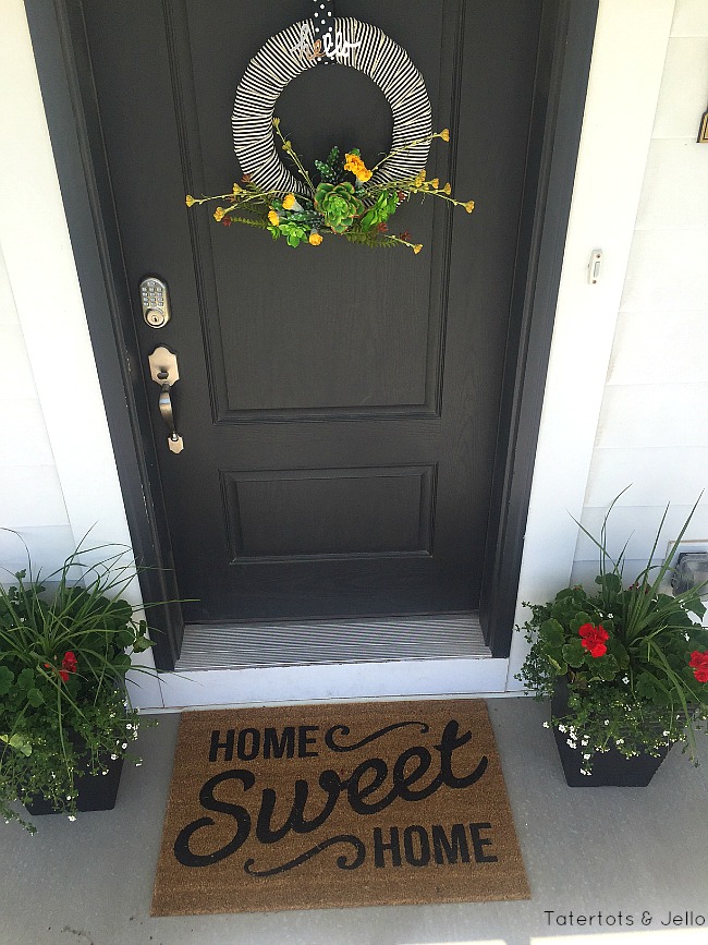 Summer Striped Succulent Wreath