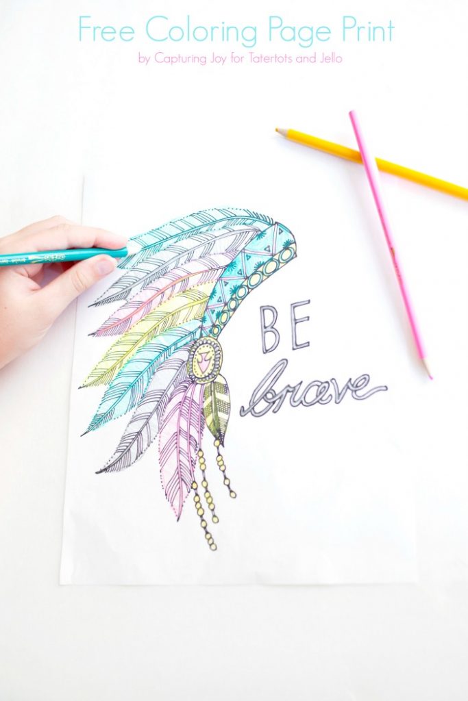 be brave coloring page printable