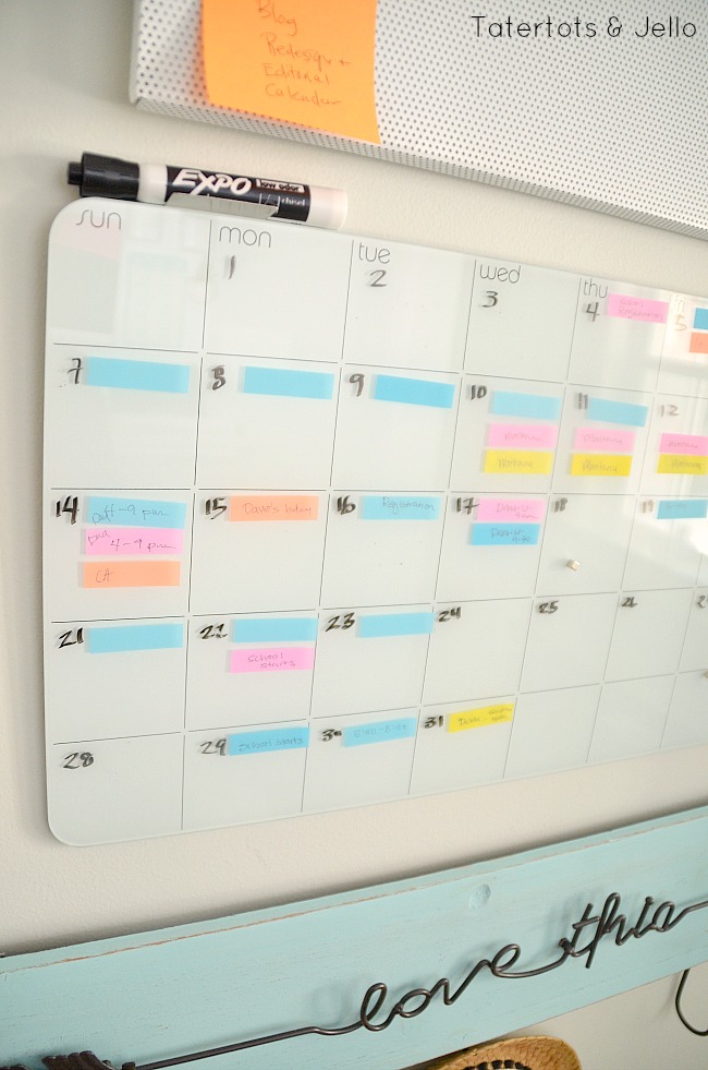 post it note flag calendar back to school 