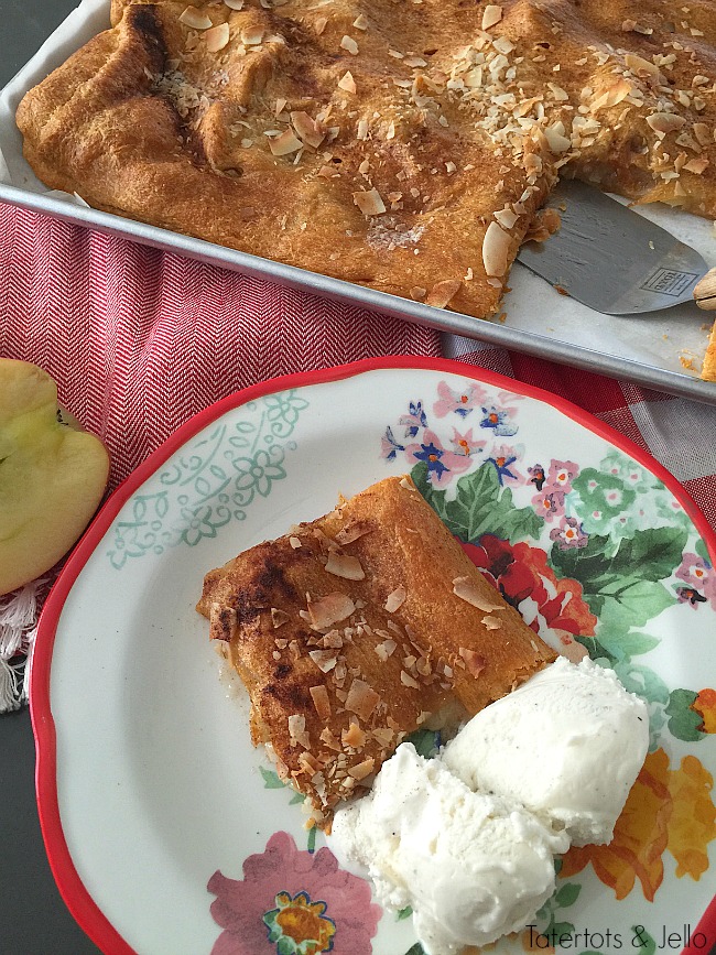 apple coconut slab croissant tart recipe 