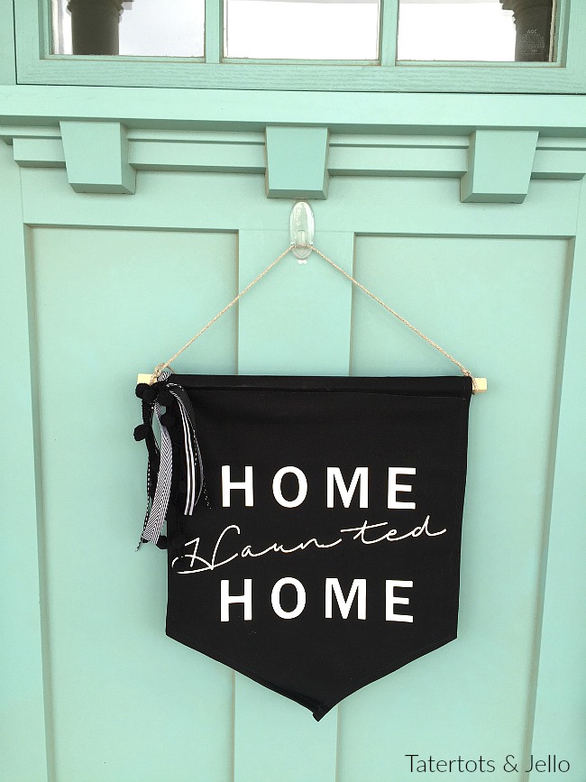 home haunted home pennant hanging