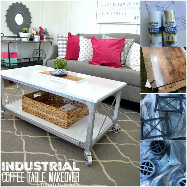 industrial farmhouse painted coffee table how to