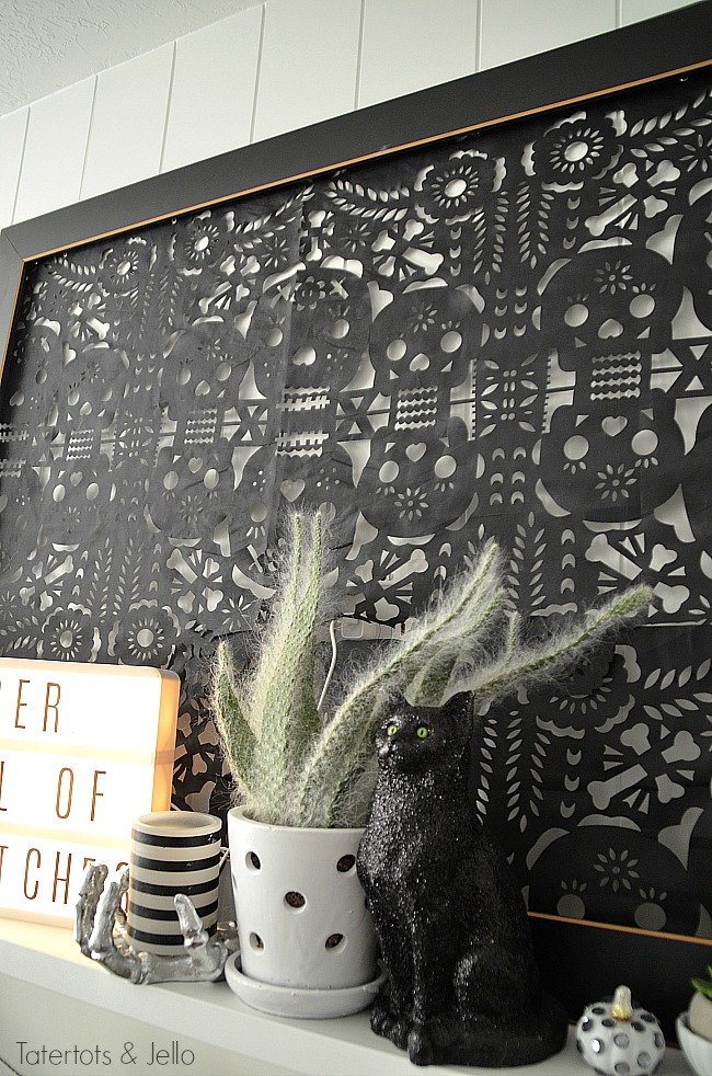 black and white neutral Halloween decorating. Halloween doesn't have to be orange and black. Celebrate this spooky season with black and white neutral decor. Project ideas! 