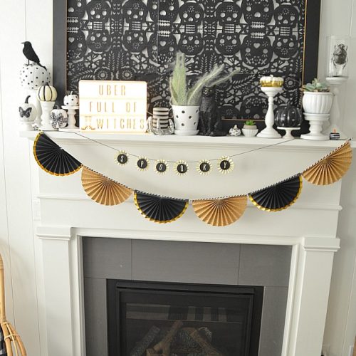 black and white neutral Halloween decorating. Halloween doesn't have to be orange and black. Celebrate this spooky season with black and white neutral decor. Project ideas!