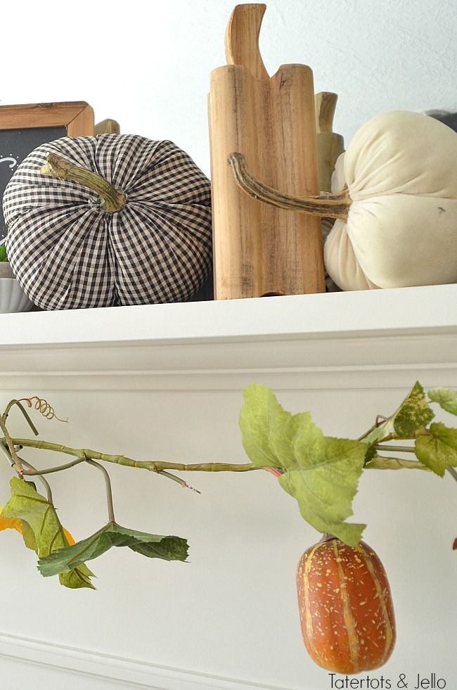 fabric and wood pumpkins 