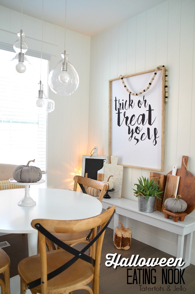 Modern Farmhouse Halloween Eating Area