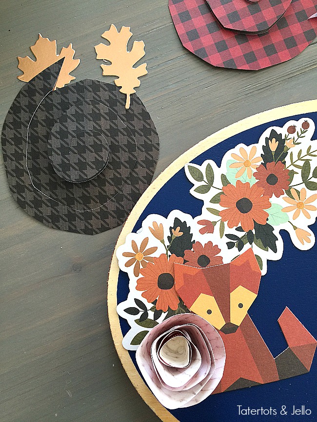make-easy-paper-flowers. Easy Thanksgiving Door Hanging. Make a Door Hanging with an inexpensive wood slice, paper and embellishments. Find out how easy it is to make and how to make rolled paper flowers! 