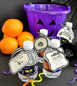 Halloween Water Bottle Free Printable Tags