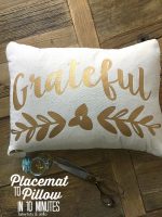 Thanksgiving Placemat to Pillow Cover in 10 Minutes