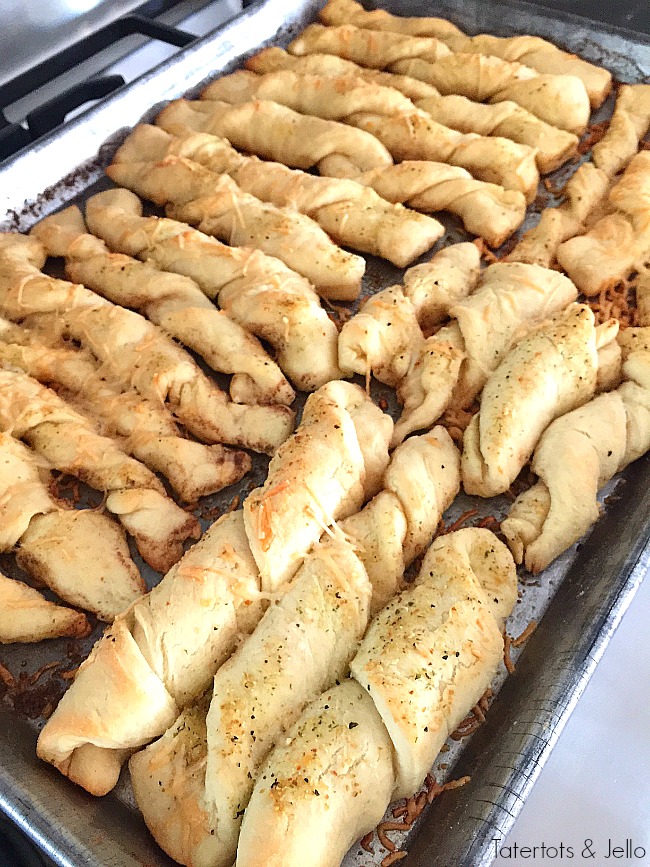 Quick and Easy Fantastic Breadsticks!! These are seriously the easiest breadsticks to make. They take about half an hour to make, so they are perfect to pop in the oven as I make dinner. They cook while I make the main dish. And they smell and taste FANTASTIC. 