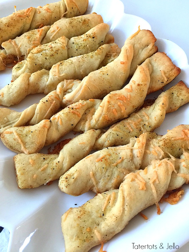 Quick and Easy Fantastic Breadsticks!! These are seriously the easiest breadsticks to make. They take about half an hour to make, so they are perfect to pop in the oven as I make dinner. They cook while I make the main dish. And they smell and taste FANTASTIC. 