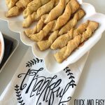 Quick and Easy Fantastic Breadsticks!! These are seriously the easiest breadsticks to make. They take about half an hour to make, so they are perfect to pop in the oven as I make dinner. They cook while I make the main dish. And they smell and taste FANTASTIC.