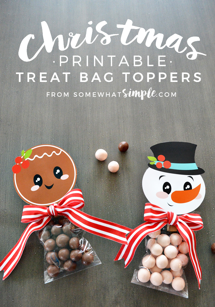 Christmas treat topper printables 