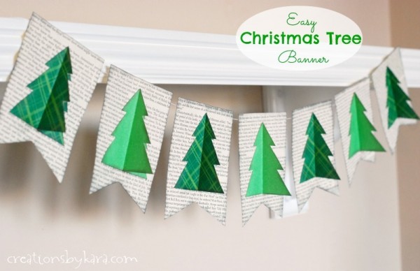 Easy christmas tree banner 