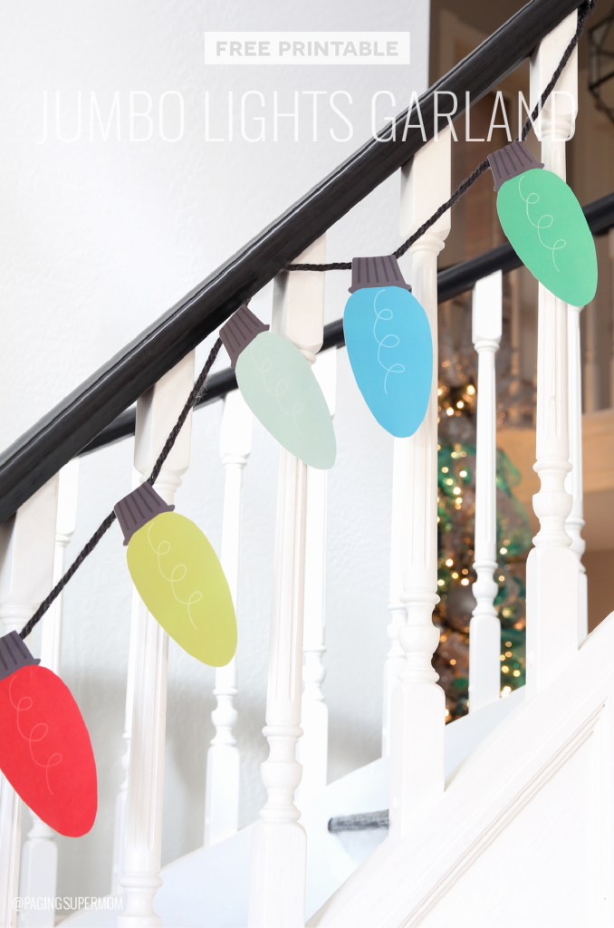 Free Printable Christmas Lights Garland. Print out this cute garland and use it this holiday season. So easy! 