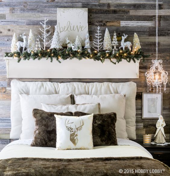 Faux Rustic Mantel Idea. Gorgeous christmas mantels plus over 100 other ways to make the holidays amazing at your home this year! 