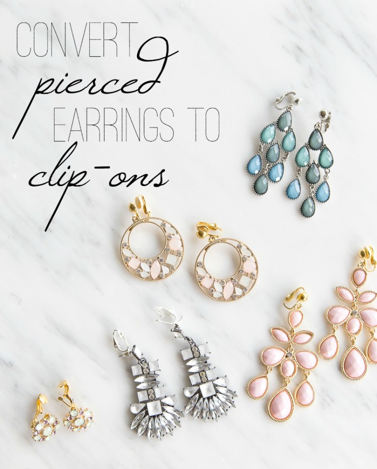 How to convert pierced earrings to clip on earrings 