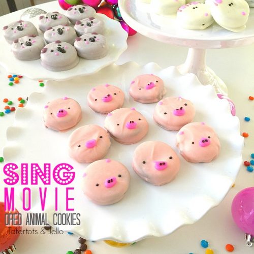 SING movie chocolate-covered oreo animal cookies. Celebrate the new SING movie by making fun these adorable animal cookies. Kids of all ages will love making them!!