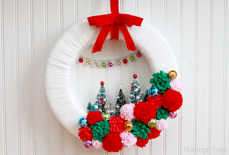 Vintage Retro Winter Wreath