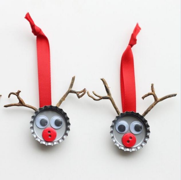 Bottlecap reindeer 