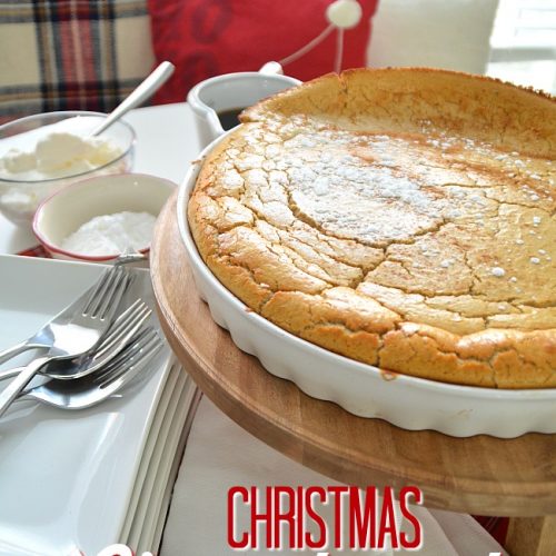 Giant Holiday Gingerbread Dutch Baby. How to make a giant fluffy gingerbread dutch baby pancake for christmas morning. Your family will love it and it's easy to make!