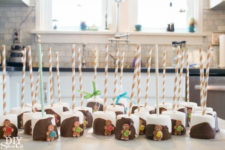 DIY Hand-Dipped Marshmallow Gift Idea. Make these easy marshmallows and dip them for an easy holiday gift idea!