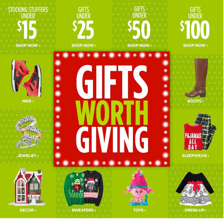 gifts worth giving gift guide by price JCPenney 