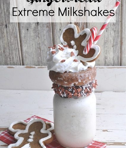 Gingerbread Extreme Milkshakes are the perfect sweet treat for the holidays. Whip up a batch of gingerbread syrup and make these amazing shakes. Perfect to serve with cookies!