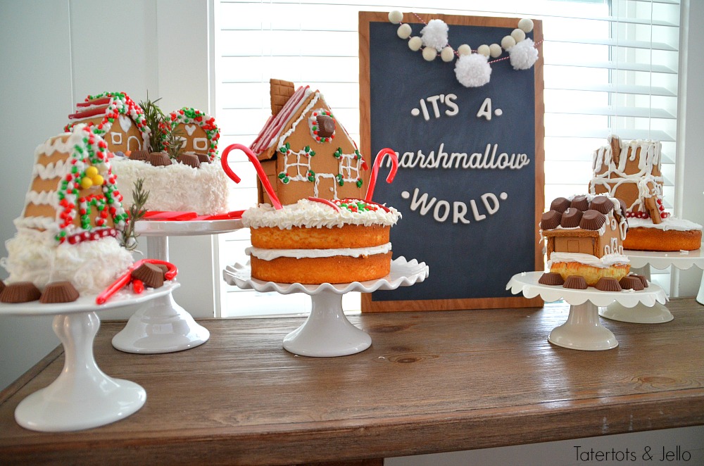 Gingerbread cake village