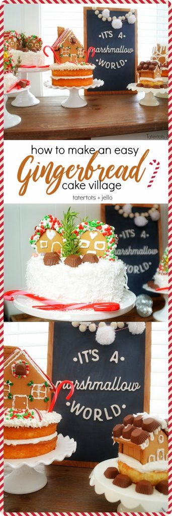 how to make an easy gingerbread cake village