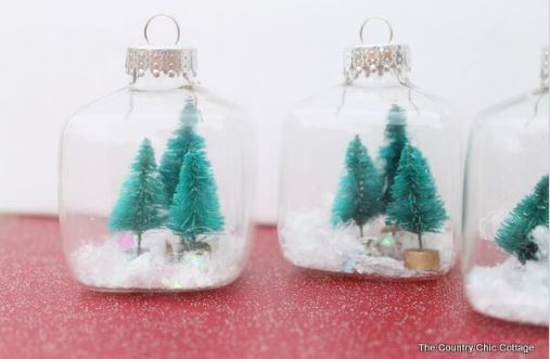 Mini Snow Globe Ornaments 
