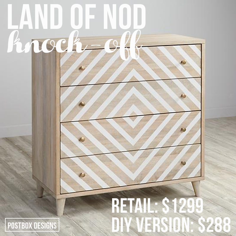 Land of nod dresser makeover. Turn an old dresser into a showpiece with paint. DIY tutorial.