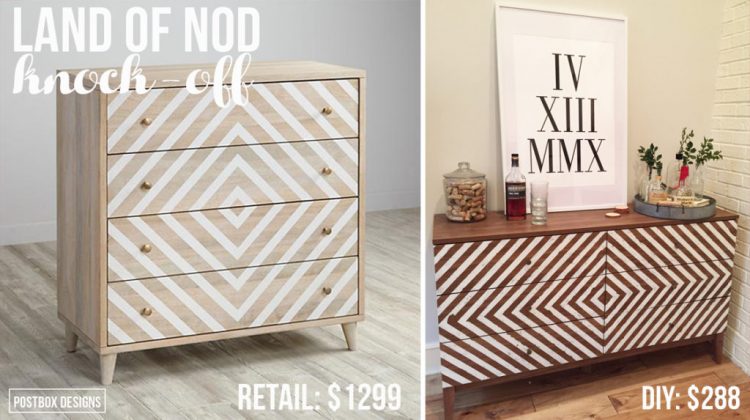 Land of nod dresser makeover. Turn an old dresser into a showpiece with paint. DIY tutorial.