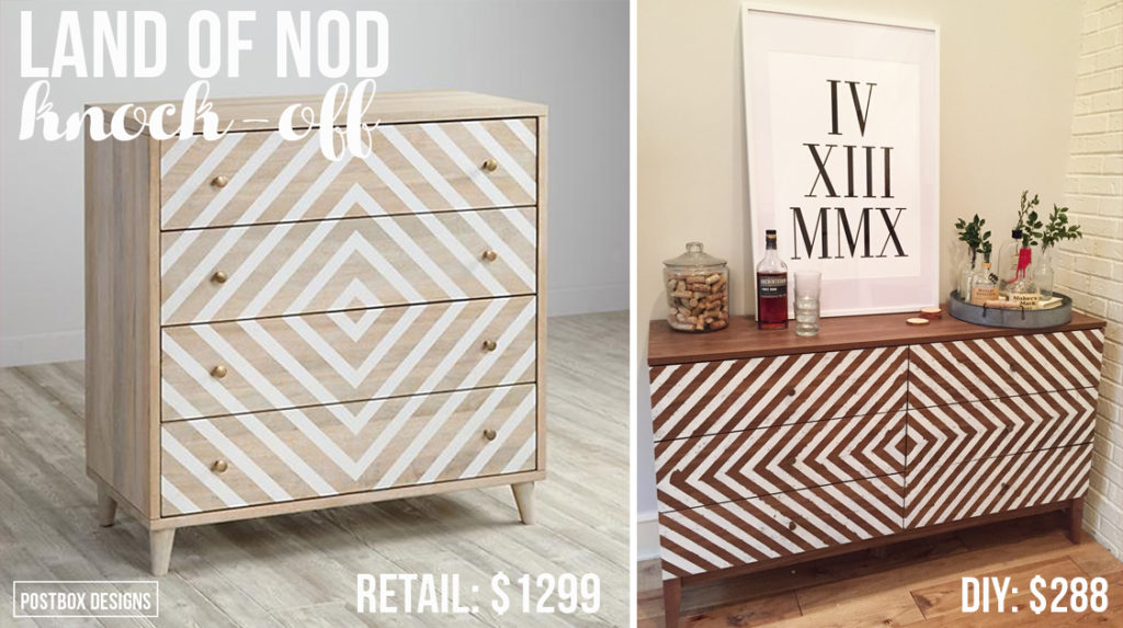 Land of nod dresser makeover. Turn an old dresser into a showpiece with paint. DIY tutorial.
