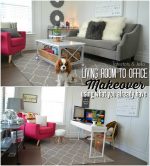Living Room to Office Makeover using Items You Already Have