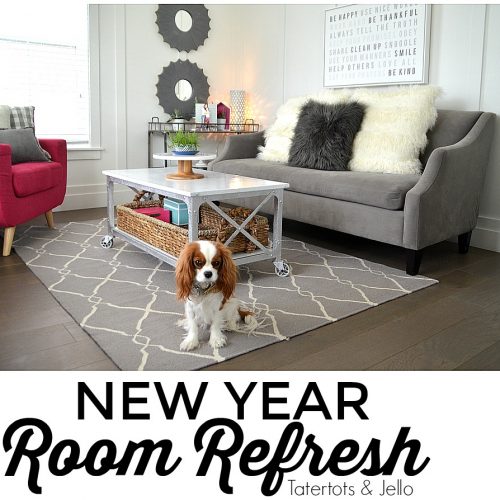 New Year Room Refresh: Living Room. Simple ways to bring a fresh look into a room. Coffee Table Makeover.