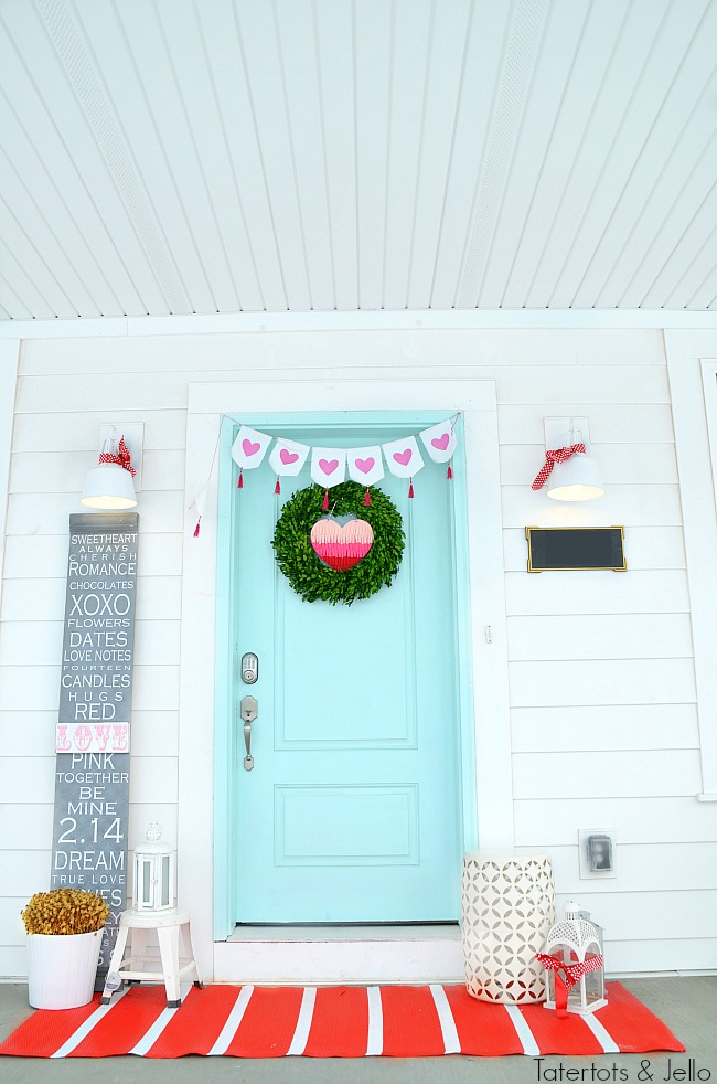 Valentine's Day Porch Decorating IDeas. Four easy ways to bring valentine's day charm to your front door!