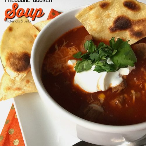 Use your pressure cooker/instant pot to make a this fast and satisfying Tex Mex Soup that is packed with protein and vegetables. It's the perfect soup to make on a cold Winter's night!