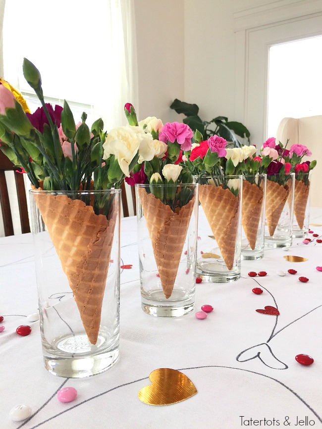 10 Minute Sharpie Valentines tablecloth. Create a whimsical tablecloth in minutes with a sharpie.