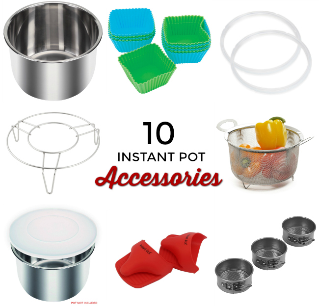 10 Must-Have accessories for your Instant Pot! Find out how to make dinner even easier with these instant pot accessories!