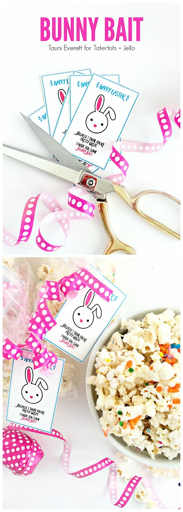 Bunny Bait Gift Idea and Printable Tags. Print off these cute tags and give someone you love a cute spring gift! 