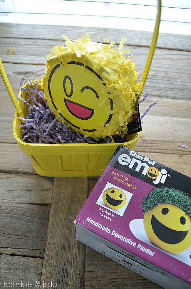 Tween Emoji Easter Basket. Lots of easy ideas that aren't all candy to give to YOUR tween!